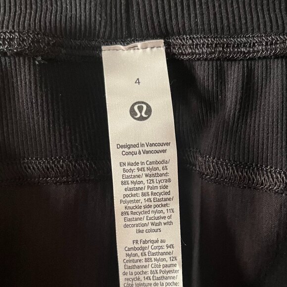 Lululemon Dance Studio HR Short 3.5" Black Size 4 - Picture 8 of 9